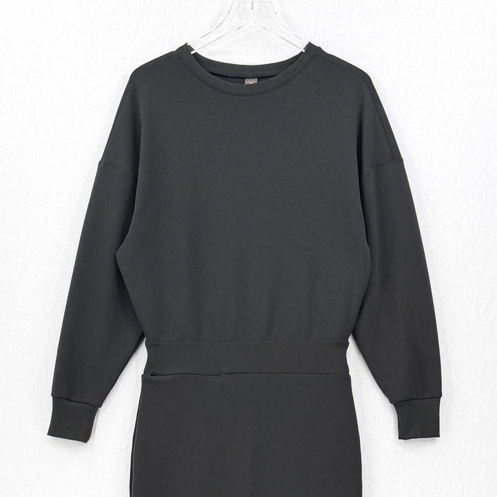 RHONE Dreamglow Long Sleeve Sweatshirt Dress Women Small Black Performance - Picture 7 of 16